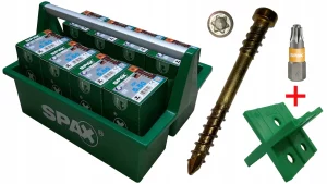 Spax wkręty tarasowe stare złoto 5x50 a2 1600szt