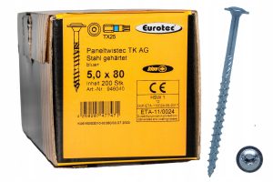 Eurotec wkręty do drewna 5x80 talerzykowe torx
