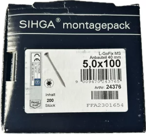 Sihga l-gofix ms wkręt tarasowy , fasadowy 5x100 opakowanie 200szt