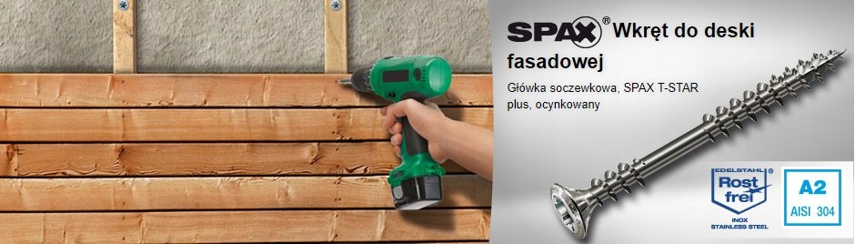 Spax wkręty do deski tarasowej fasady 4,5x50 a2 - obrazek 2