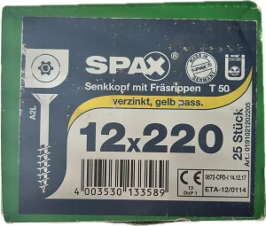 Spax wkręt ciesielski konstrukcyjny stożek 12x220 - 1szt
