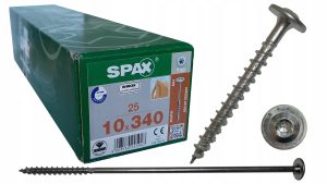 Spax wkręty ciesielskie konstrukcyjne 10x340 25szt