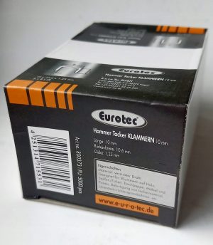 Eurotec zszywki do hammera takera tackera młotkowego - 10 mm