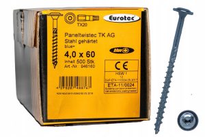 Eurotec wkręty do drewna 4x60 talerzykowe torx