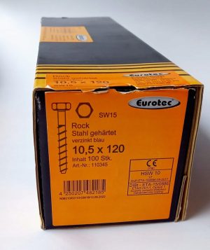 Eurotec wkręt do betonu sześciokątny 10,5x120 stal ocynkowana