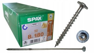 Spax wkręty ciesielskie konstrukcyjne 8x180 talerz