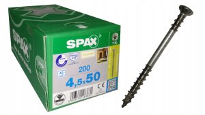 Spax wkręty do deski tarasowej fasady 4,5x50 a2