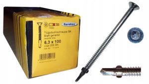 Eurotec wkręt samowiercący ocynk 6,3x100 - 1szt