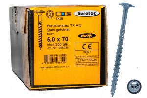 Eurotec wkręty do drewna 5x70 talerzykowe torx